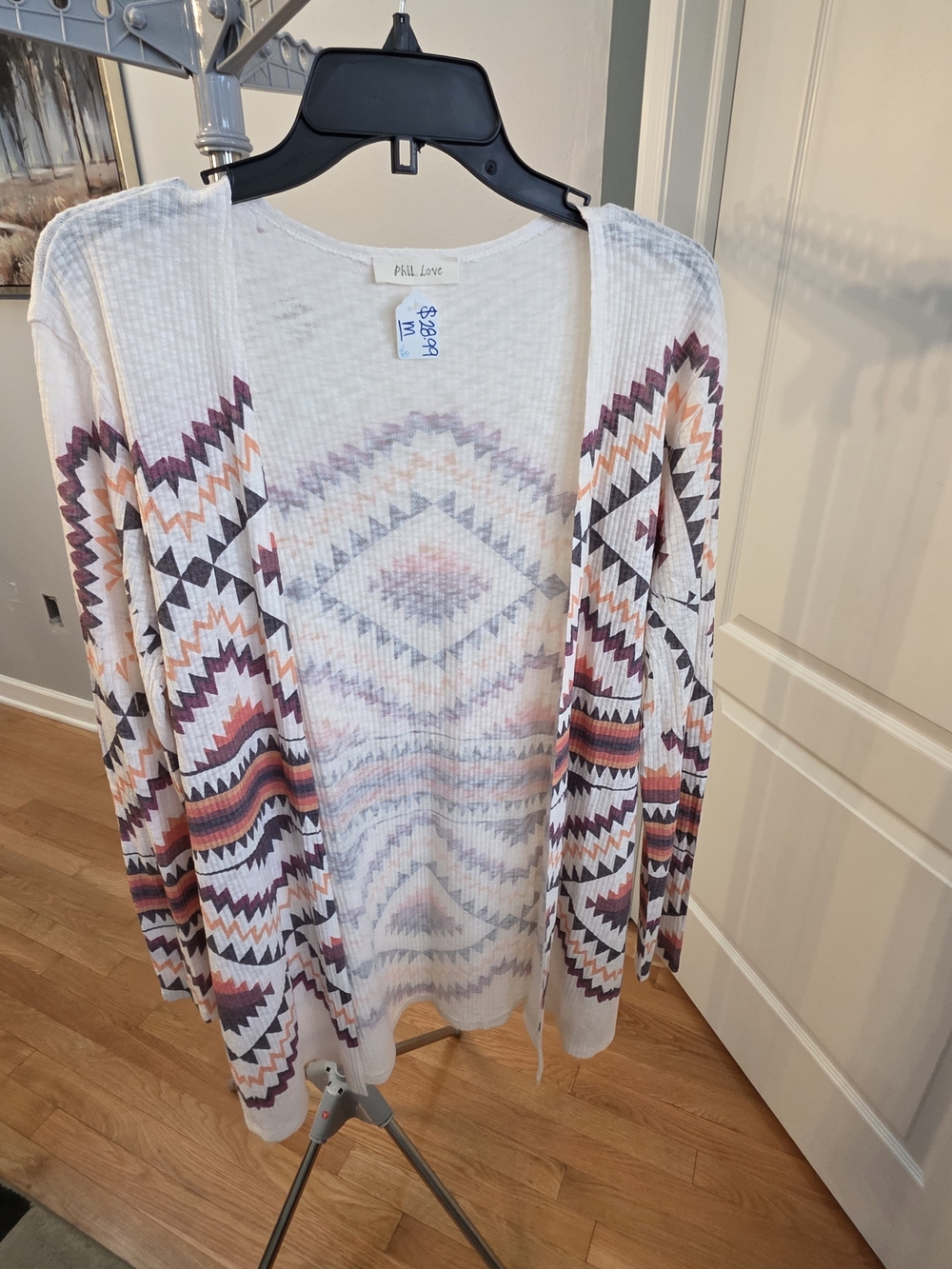 PHIL LOVE Aztec Open Front Cardigan